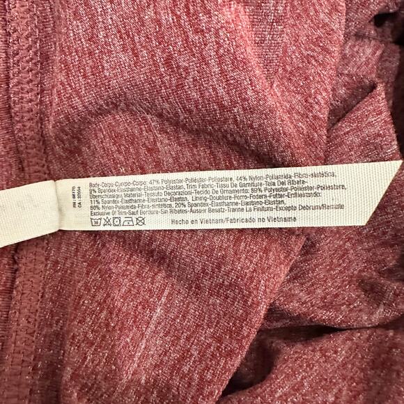 FP‎ Movement Heathered Wine Ribbed Pink Colorblock Evolution Leggings Sz Medium - Picture 8 of 10